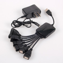 7 Port USB 2.0 HUB with Power Adapter (Type B)