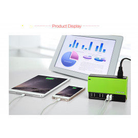 6 Ports USB Desktop Charger with SI Function (50W, 10A)
