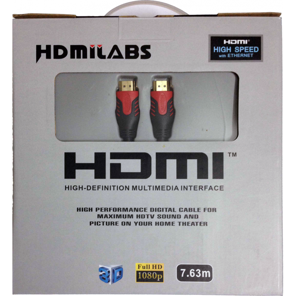HDMI-to-HDMI Cable - HDMILABS (7.63 Meter - 25 Feet)