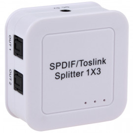 SPDIF TOSLINK Digital Optical Audio Splitter 1 x 3