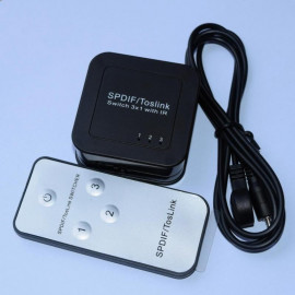SPDIF TOSLINK Digital Optical Audio Switcher 3 x 1