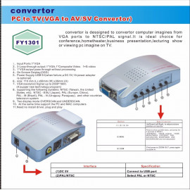 VGA to AV - S-Video Converter